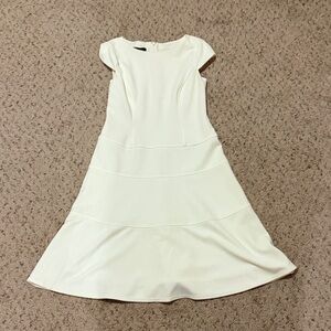 Evan Picone Cream Cap Sleeve Midi Dress